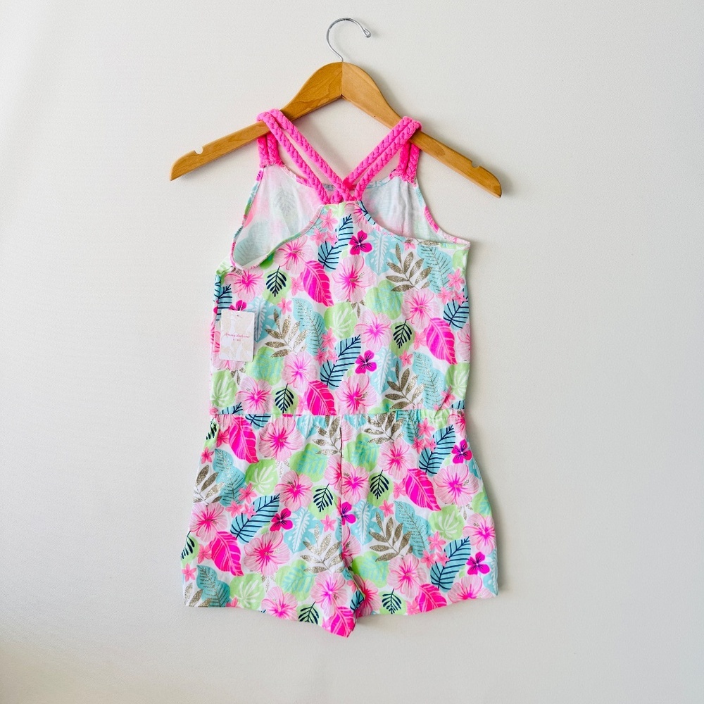 Tommy Bahama Kids Girl Shorts Jumper Floral Pink Size 10/12 Spring Summer Casual - Picture 2 of 3